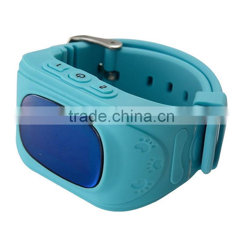New products for 2016 waterproof wrist watch gps tracking device for kids Q50 with two way communication