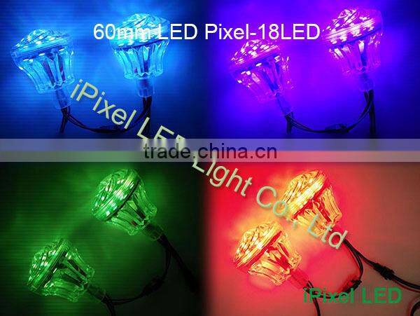 60mm 18 leds Pixel led amusement light for luna park
