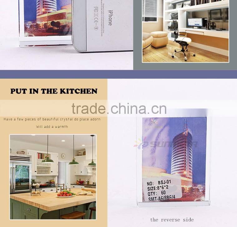 3D Blank Sublimation Crystal Trapeziform Shape Personalized Photo Crystal