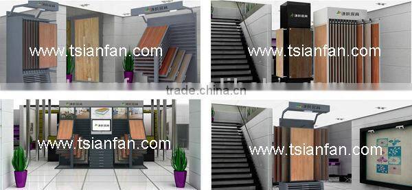 WF030 Wood Tile Display Shelf / page turning type rack