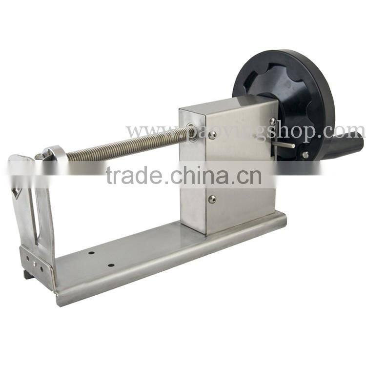 Manual Hot Dog Twister Spiral Tornado Potato Curly Fries Blade with 12L Deep Fryer and Bamboo Skewers