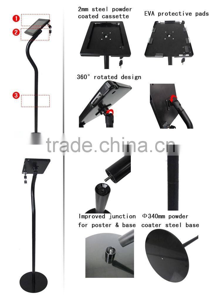 high quality lockable ipad poster holder