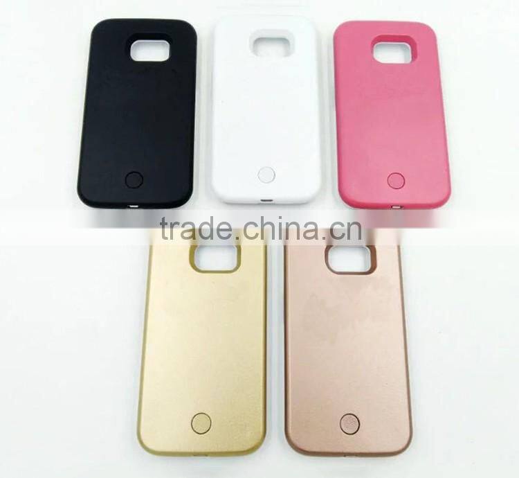 2016 popular phone case led selfie light case for samsung for iphone