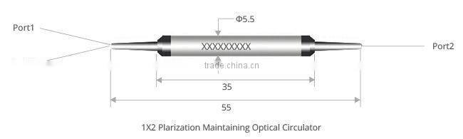 1X2 1550nm Polarization Maintaining Optical Circulator fiber optical circulator OEM factory