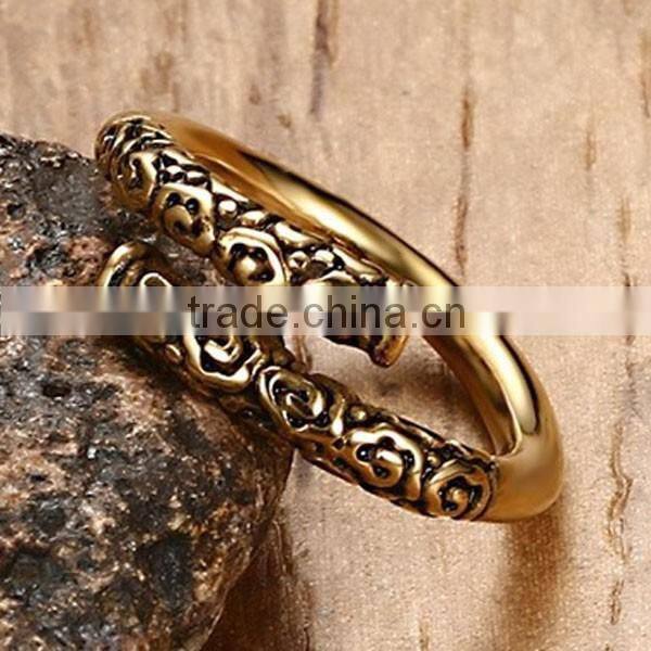 Chinese Style Journey To The West Stainless Steel Jewelry Men Ring