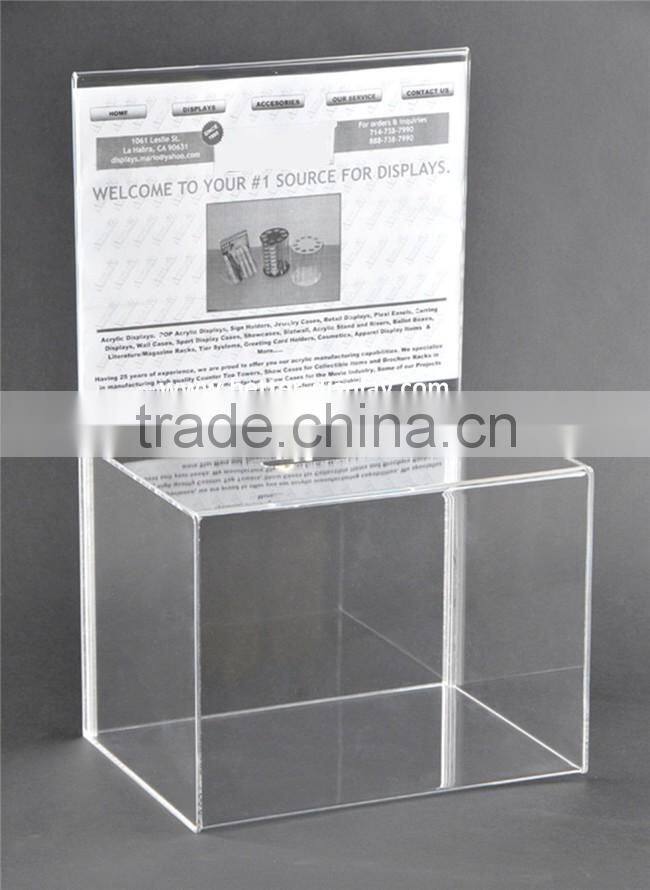 wholesale acrylic collection buckets with lids