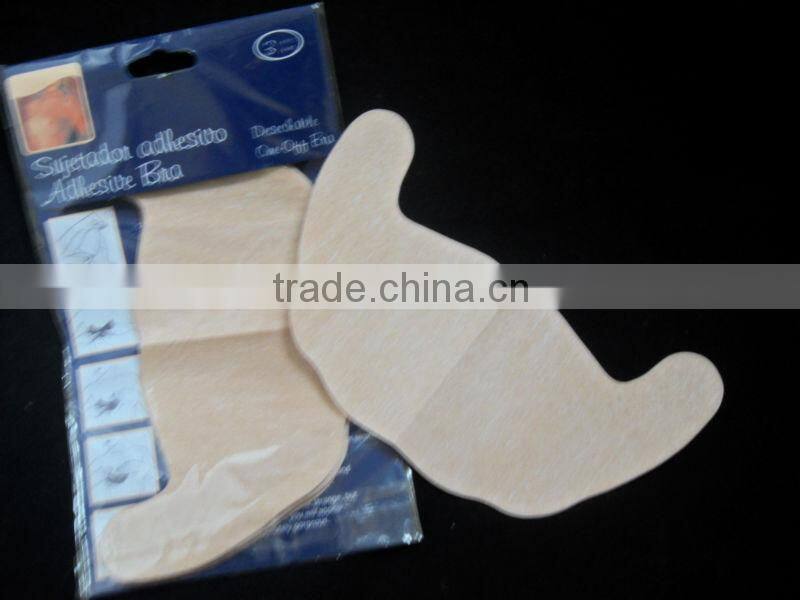 Hot!Sexy ladies nude heart-shaped silicone bra disposable push up nipple cover