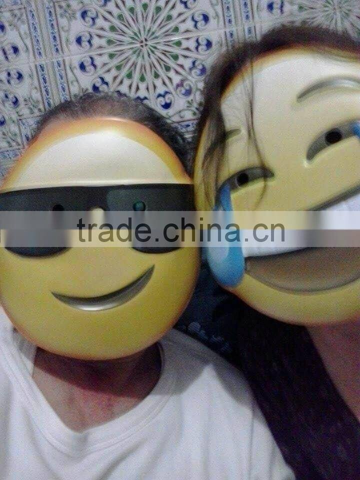 custom whatsapp mask ,PVC party mask ,funny emoji mask,QQ expression mask
