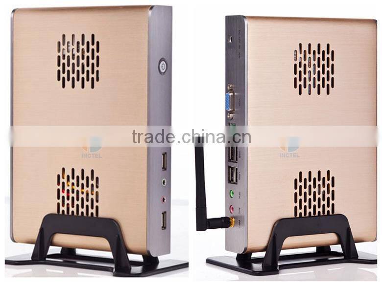 Fanless Mini PC Systems full alluminum with Intel Celeron dual core C1037U 1.8GHz 2G RAM HD Graphics