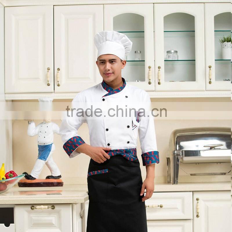 customized with good quality double breasted chef coats for sale