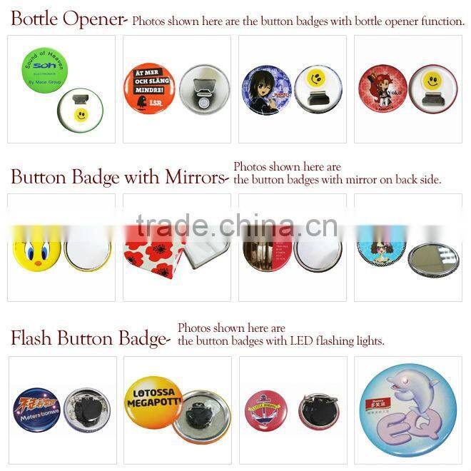 Promotional fashion cool cheap custom award ribbon rosette button badge