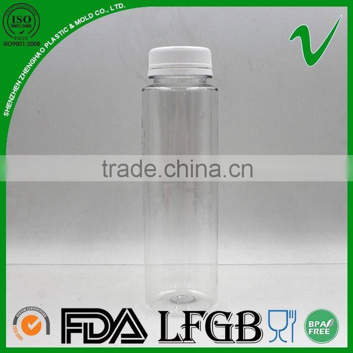 PET empty plastic FDA standard juice bottle with high quality