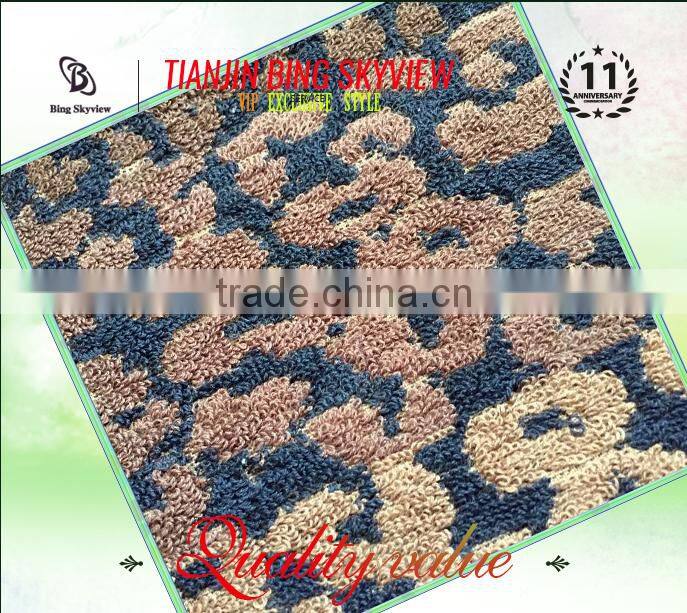 100% Cotton brown leopard bath towel