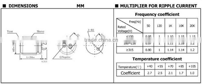 680UF/450V 35*50 Screw Terminal aluminium electrolytic capacitor
