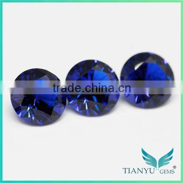5mm Round Brilliant Cut Loose 114# Blue Wholesale Nano Spinel Beads Gemstone