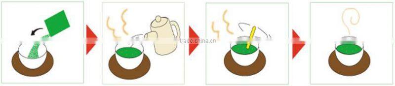 "Matcha Kuzuyu (arrowroot tea)" Japanese natural thickened healthy drink for hot dessert