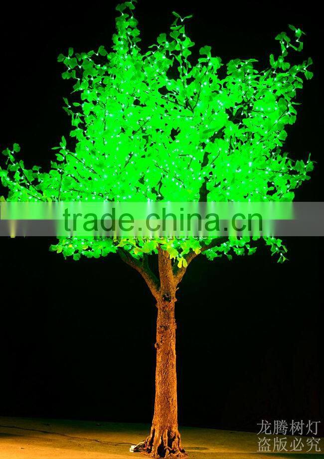 Waterproof ginkgo leaf artificial led light tree