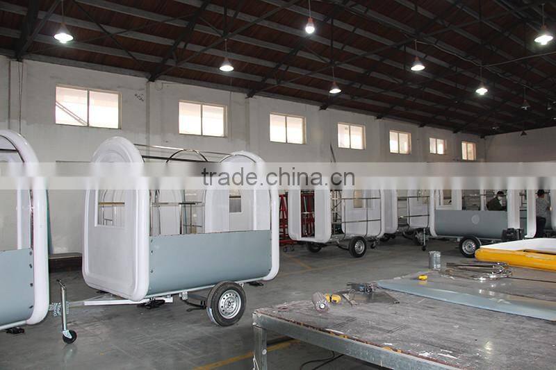 Factory Supply Mobile Ice Cream Cart, Customized Logo Street Fast Food Cart/ Fast Food Trailer
