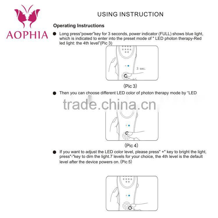 Led blue light red light acne therapy machine 5 colors led light therapy lamp for facial