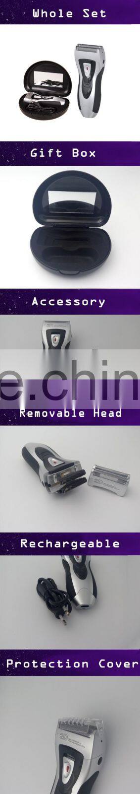 Dual balde rechargeable men's shaver washable 2016 men's shaver