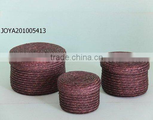 straw basket with handles