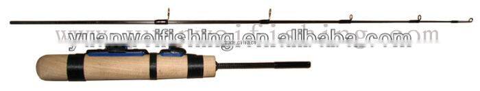 Solid Carbon cork handle Ice fishing rods