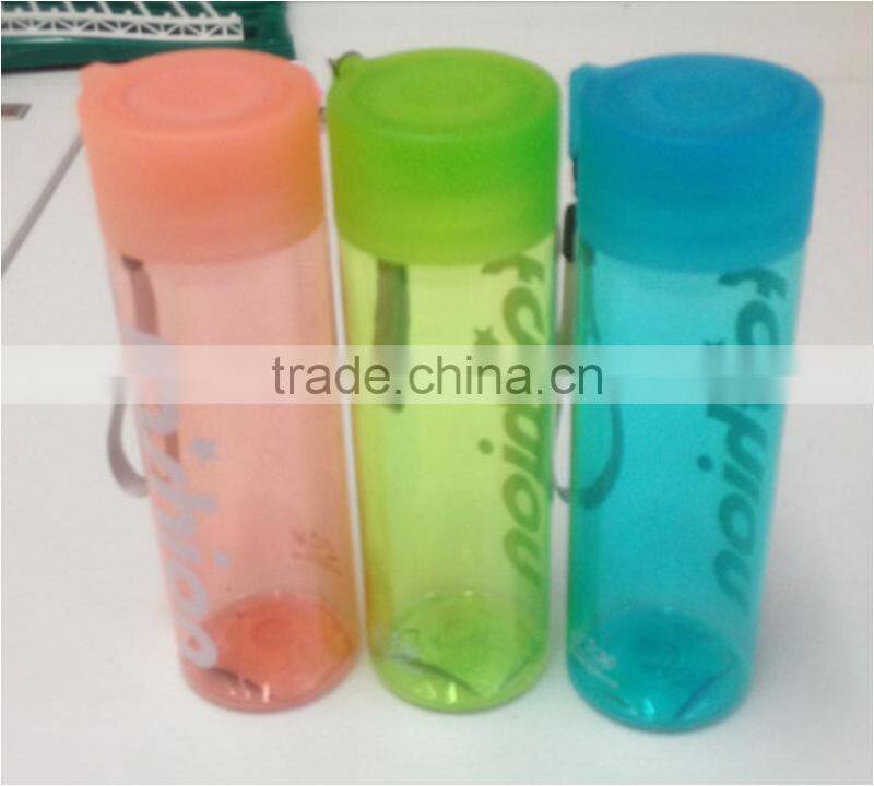 BPA FREE 410ml/330ml water bottle/ sports plastic water bottle with straw