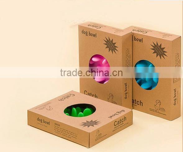 Interactive Anti Gulp Silicone Pet Bowl Slow Feed Dog Bowl