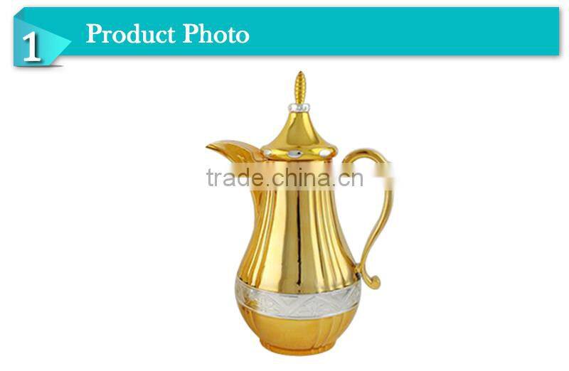 New design popular Dubai style double wall glass inner coffee jug(JGCS)