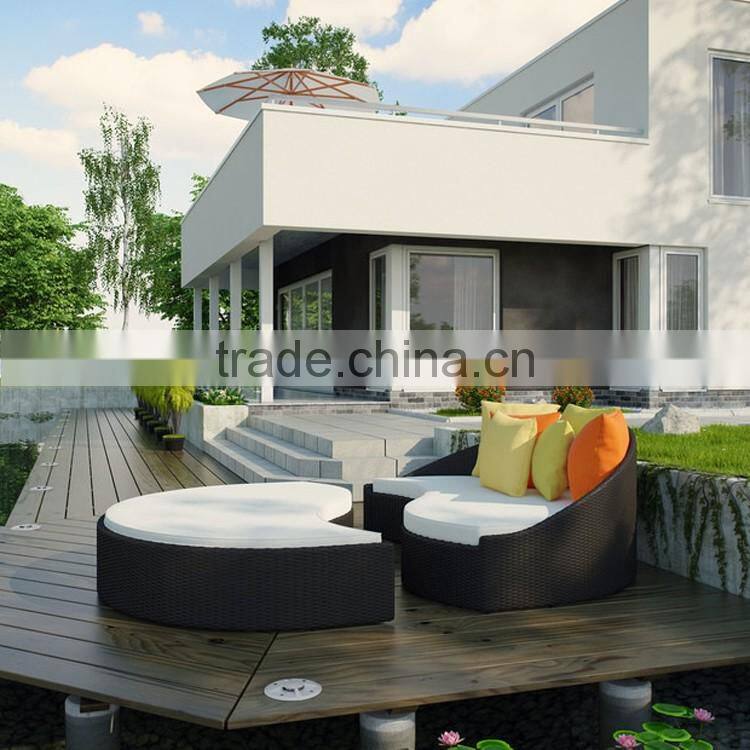 Outdoor patio furniture rattan handcraft modern leisure outdoor daybed