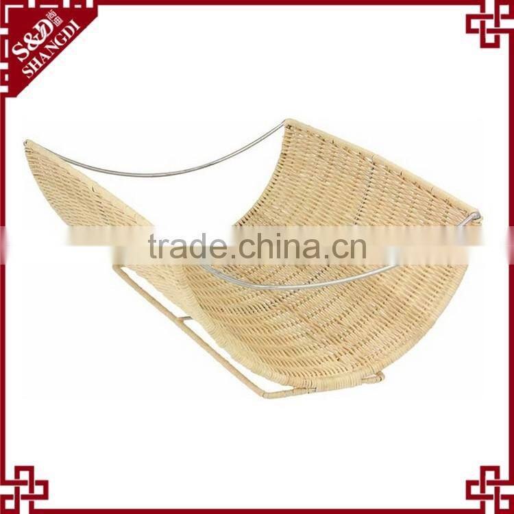 Custom simple design hand woven magazine rack magazine holder