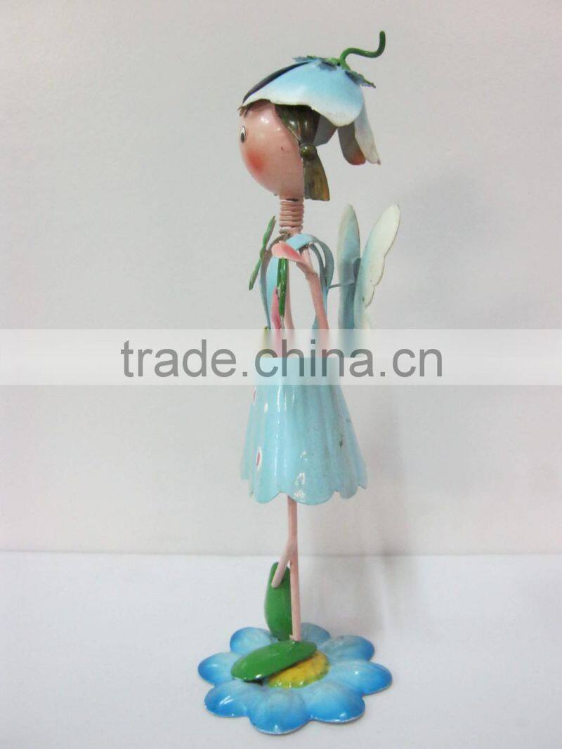 garden flower fairy painted iron flower fairy garden decoration