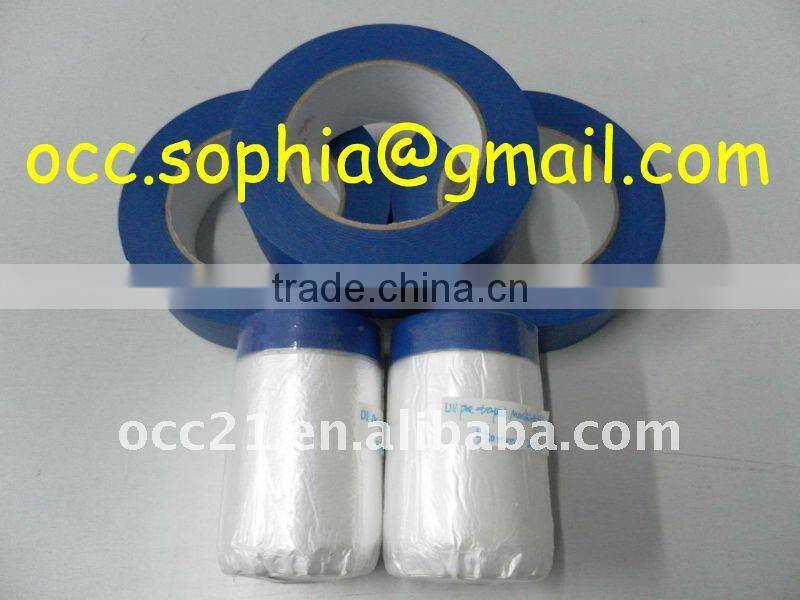UV resistant paper taped drop cloth