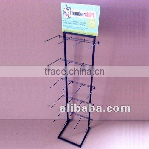 Rolling Metal Floor Gift Card Display Rack with Sign Holder Removable