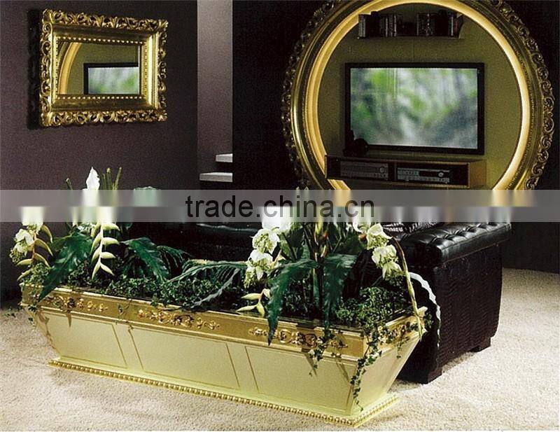 Large Golden Indoor Flower Holder, Living Room Decorative Flower Holder/Planter