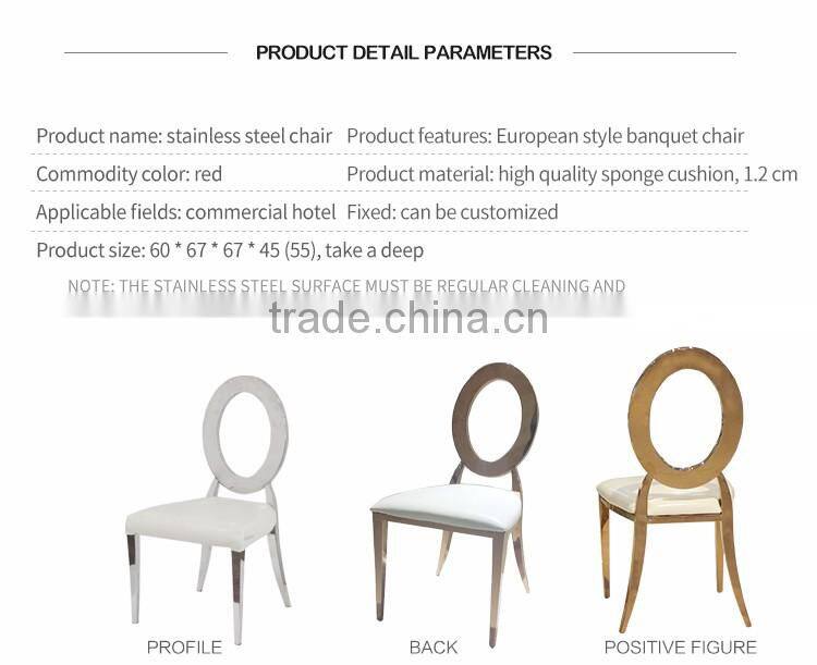 rose gold stainless steel metal chair dining chair
