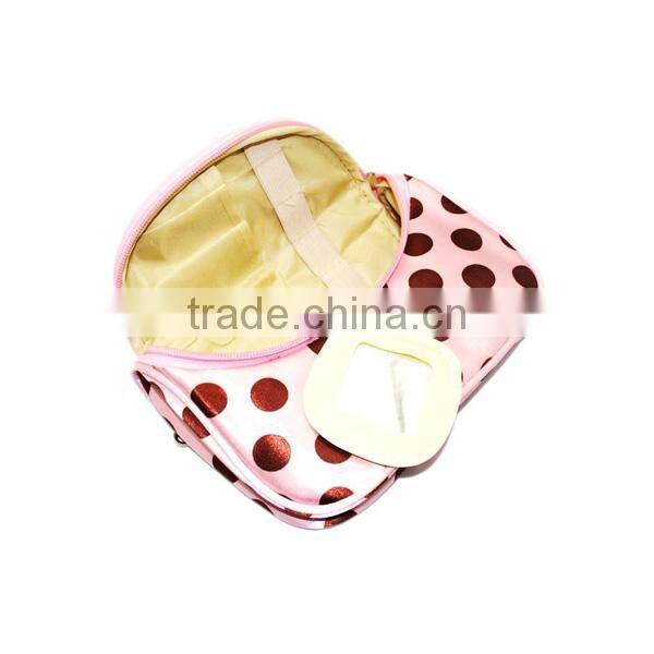 Various design girls cosmetic bag with mirror