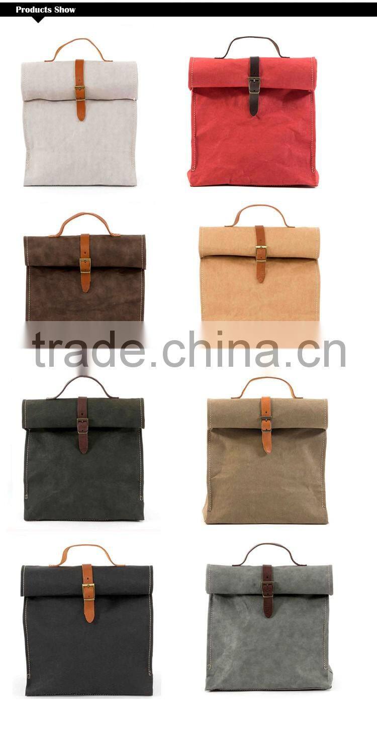 Eco-friendly Waterproof Dupont Tyvek Kraft Paper Insulated Lunch Ice Cream Cooler Bag