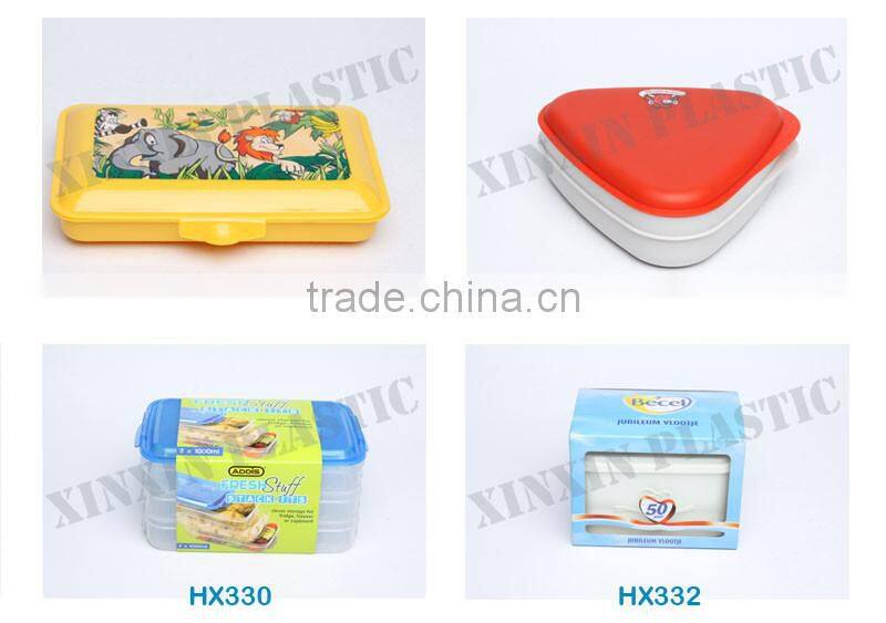 plastic double layer bento lunch box