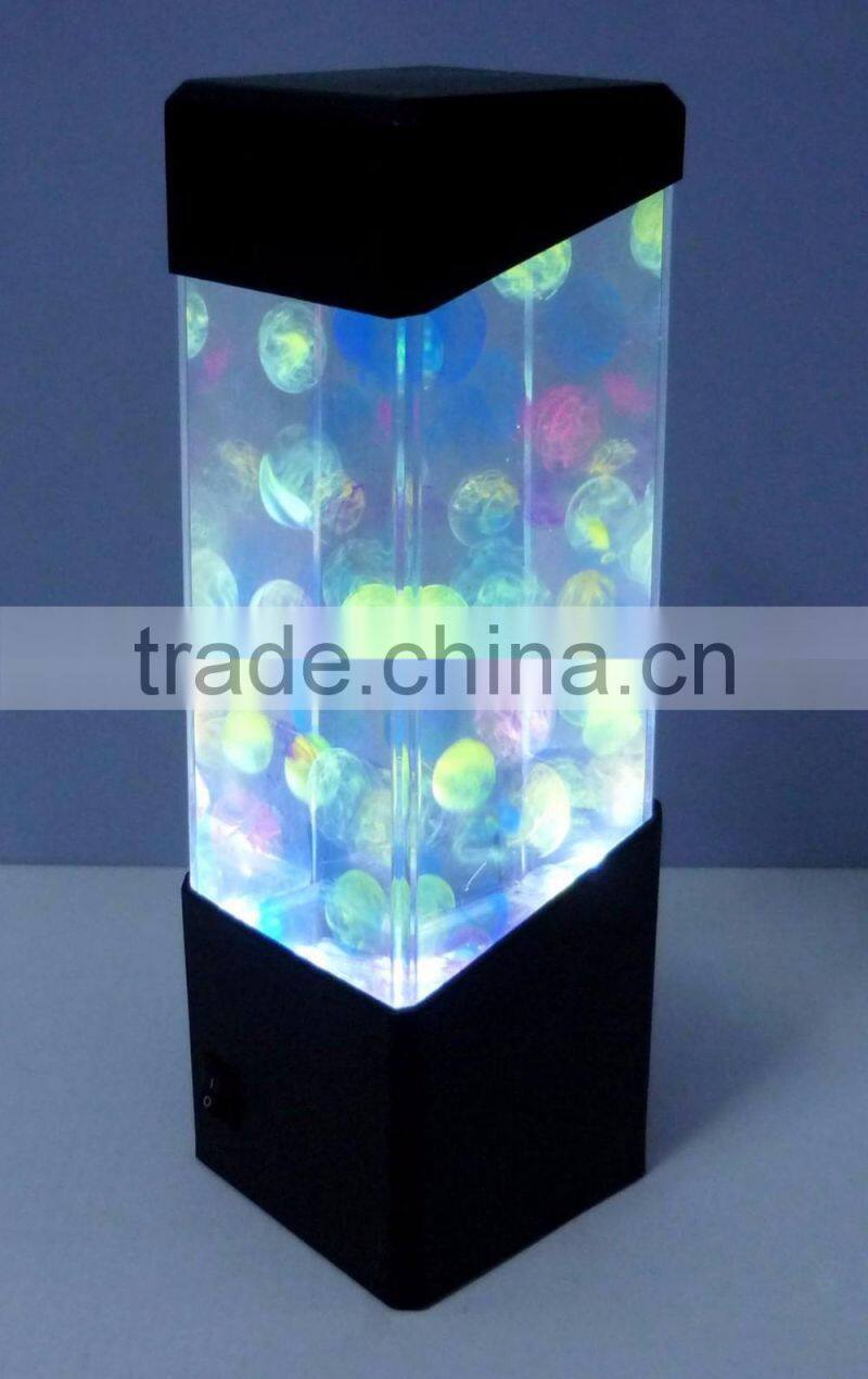 New Arrival LED Colorful Changing Decorative Volcanic Lights, Flashing Jellyfish Light, Table Mini Aquarium With LED Light