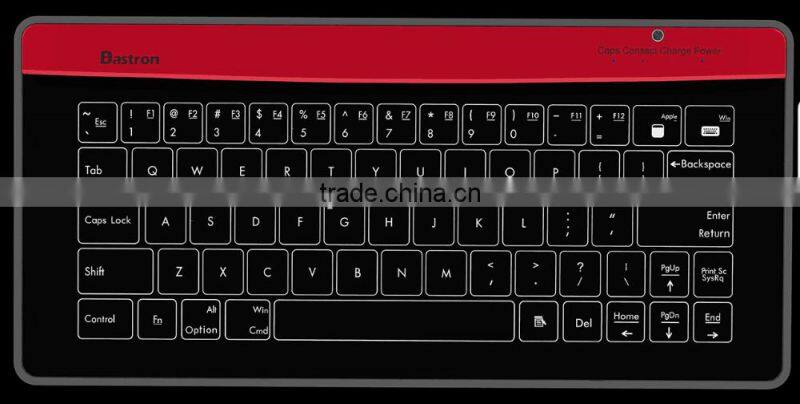 New Transparent Super Thin Glass Touch LED Backlit Universal Wired Keyboard For Windows/IOS/Android/OSX With Gesture Function