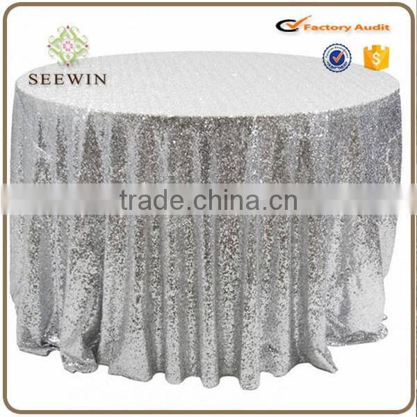 elegant royal 100% polyester sequin table overlay for table