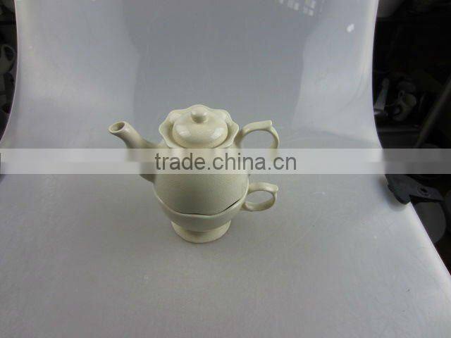 Stock set of coffee pot with cup