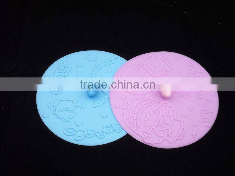 Colorful and funny cake food grade silicone cup lid