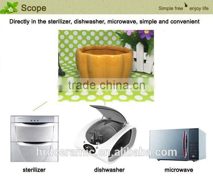 China on sale stocked pumpkin shape bowl ceramic soup bowls