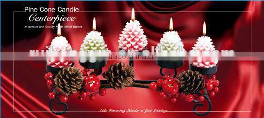 RH-4579 Metal Pine Cone wholesale table centerpiece candlestick