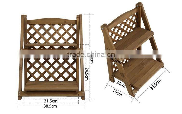 2015 popular cheap wooden flower racks custom