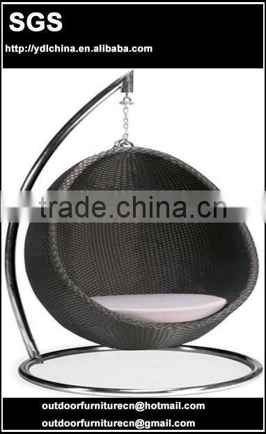 custom make wholesale wicker PE rattan outdoor egg hammock chair