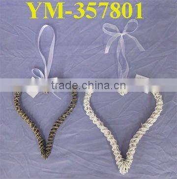 handmade hanging wicker heart shaped wedding decorations