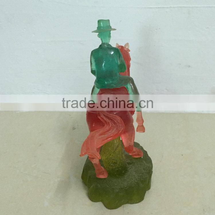Polyresin ride a horse statue